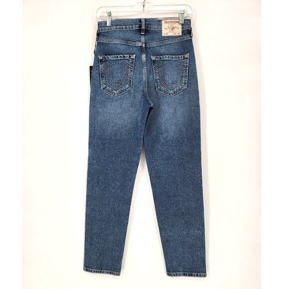 True Religion Medium Wash High Rise Mom Jean Women's Size 26 - Picture 2 of 6
